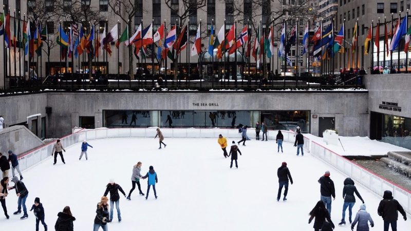 Sliding on ice in New York City - Photo by www.intrepidtravel.com